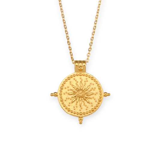 Sun Wave Coin pendant | Zupstyle