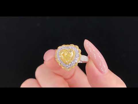 Heart Yellow Diamond Ring video