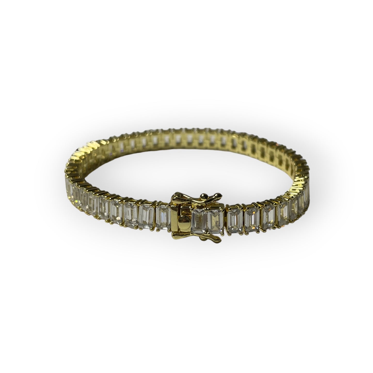 Golden Glimmer Tennis Bracelet